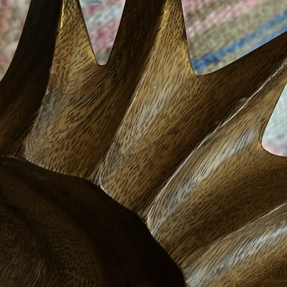 TropEco Monkeypod Wood Three-Section Pineapple Serving Plate - Picture 6 of 6